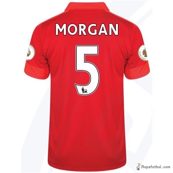 Camiseta Leicester City Replica Segunda Ropa Morgan 2016/17 Rojo